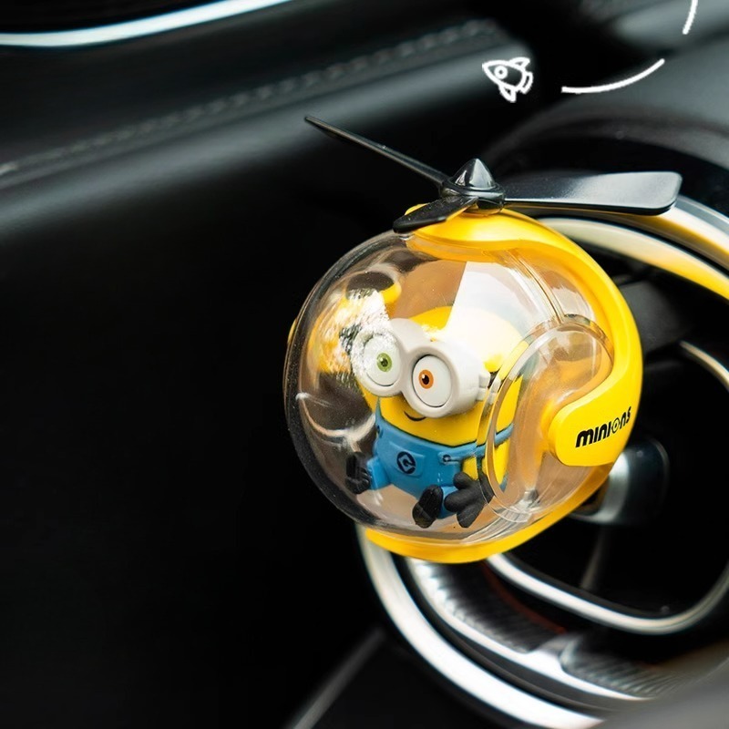 Car Fragrance Diffuser - น้ำหอมปรับอากาศในรถยนต์รูปมินเนี่ยน น่ารัก คลิปหนีบช่องแอร์ กลิ่นหอมบำบัด ของตกแต่งภายในรถยนต์ ของขวัญสุดน่ารัก