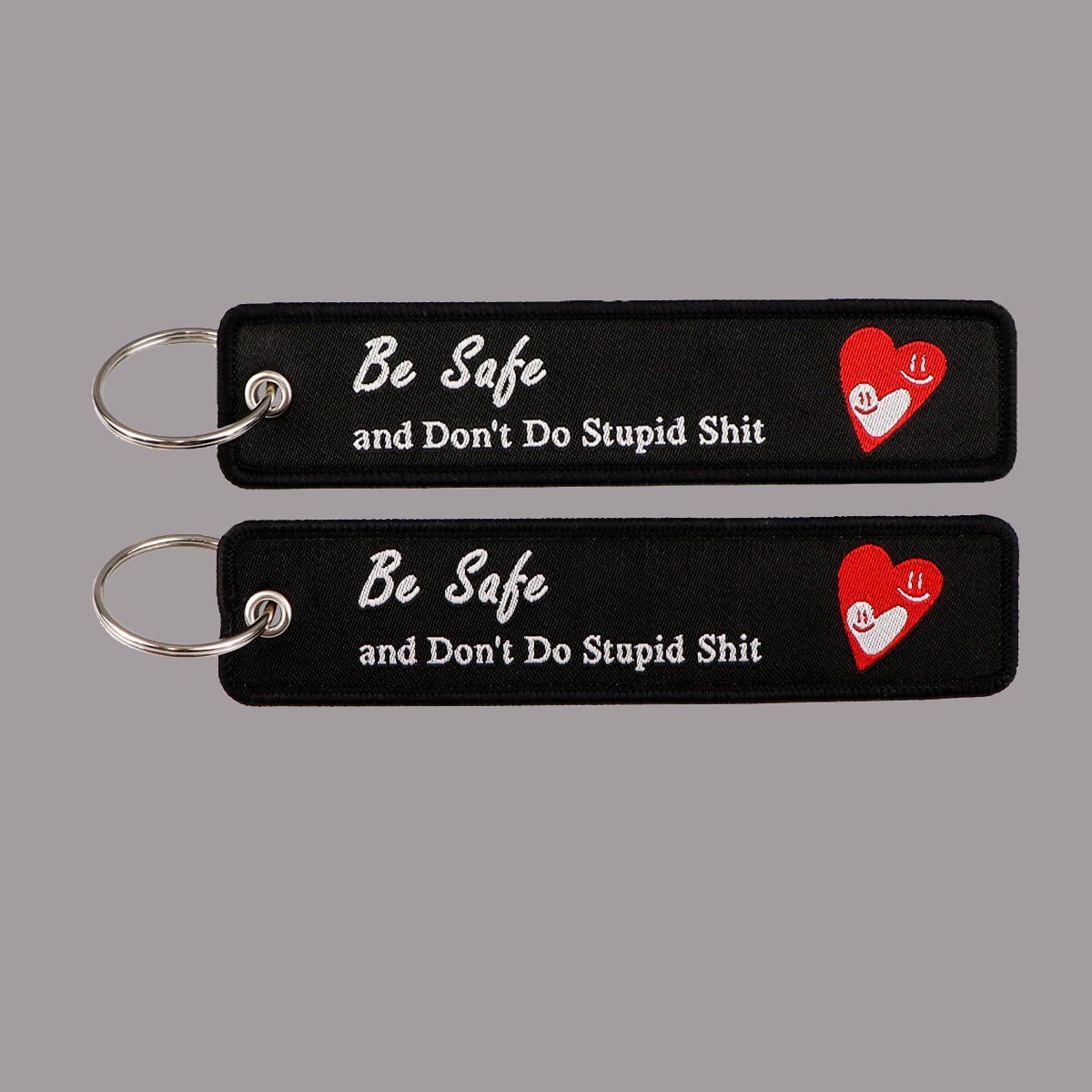 Car Accessories Quotation - 1PCS ปลอดภัยใบเสนอราคาปักคีย์แท็กพวงกุญแจสําหรับรถจักรยานยนต์รถแฟชั่นกระเป๋าเป้สะพายหลังพวงกุญแจเครื่องประดับอุปกรณ์เสริม