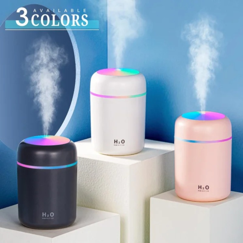 Car Fragrance Diffuser - เครื่องเพิ่มความชื้นในอากาศแบบ USB อัลตราโซนิก รูปทรงแก้วหลากสี พร้อมฟังก์ชั่นกระจายกลิ่นหอม เครื่องฟอกอากาศพร้อมไฟ