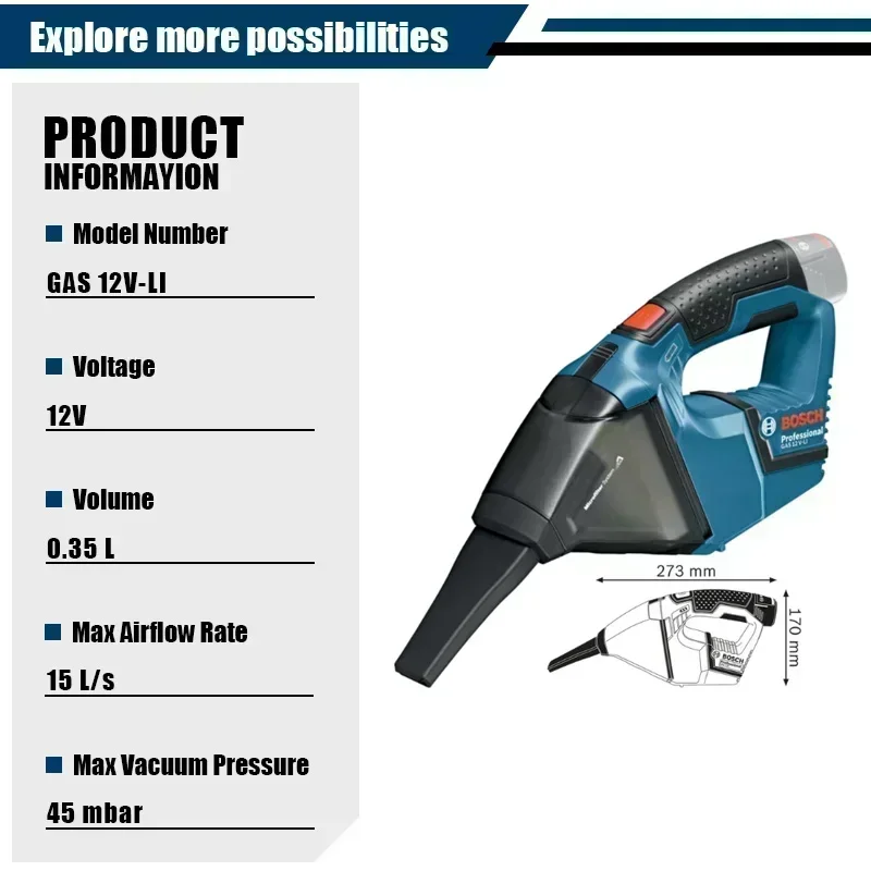 เครื่องดูดฝุ่นไร้สาย Bosch GAS - Car Vacuum Cleaner บทวิจารณ์และราคา